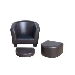 Dunelm Kid's Brown Tub Chair And Footstool -kids bedding Shop 1000139693 alt06