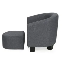 Dunelm Kid's Grey Linen Armchair And Footstool -kids bedding Shop 1000160153 alt03