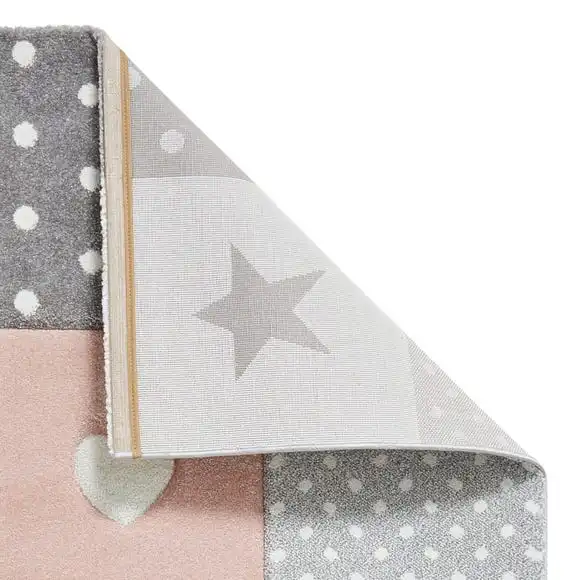 Dunelm Pink Stars, Hearts And Polka Dot Rug 5 Dunelm Pink Stars, Hearts And Polka Dot Rug - Image 3