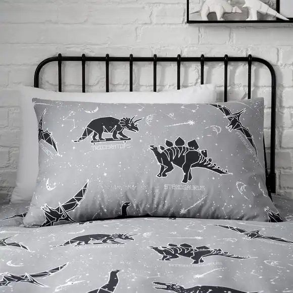 Dunelm Black Space Dinosaur Single Duvet Cover And Pillowcase Set 6 Dunelm Black Space Dinosaur Single Duvet Cover And Pillowcase Set - Image 4