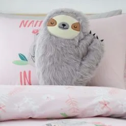 Dunelm Pink Pretty Sloth Duvet Cover And Pillowcase Set -kids bedding Shop 1000167412 alt05
