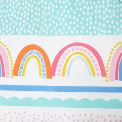 Dunelm Elements Rainbow Geometric 100% Cotton Duvet Cover And Pillowcase Twin Pack Set -kids bedding Shop 1000167424 alt03