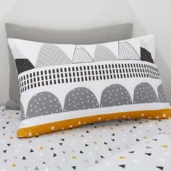 Dunelm Elements Geosaurus 100% Cotton Duvet Cover And Pillowcase Twin Pack Set -kids bedding Shop 1000167428 alt05