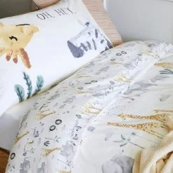 Dunelm Safari Natural 100% Cotton Single Duvet Cover And Pillowcase Set -kids bedding Shop 1000167431 alt02