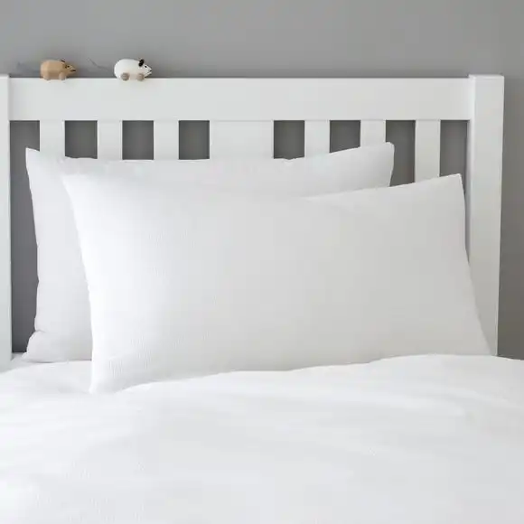 Dunelm Mini Waffle White 100% Cotton Duvet Cover And Pillowcase Set 4 Dunelm Mini Waffle White 100% Cotton Duvet Cover And Pillowcase Set - Image 2