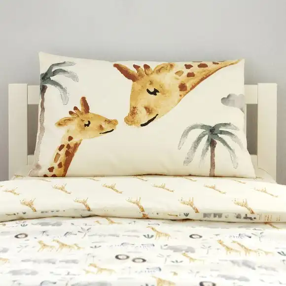 Dunelm Safari Natural 100% Cotton Cot Bed / Toddler Duvet Cover And Pillowcase Set 4 Dunelm Safari Natural 100% Cotton Cot Bed / Toddler Duvet Cover And Pillowcase Set - Image 2