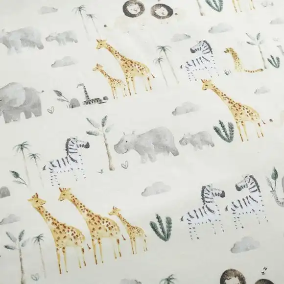 Dunelm Safari Natural 100% Cotton Cot Bed / Toddler Duvet Cover And Pillowcase Set 7 Dunelm Safari Natural 100% Cotton Cot Bed / Toddler Duvet Cover And Pillowcase Set - Image 5