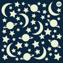 Dunelm Glow In The Dark Star Wall Stickers 6 Dunelm Glow In The Dark Star Wall Stickers -kids bedding Shop 1000185477 alt02