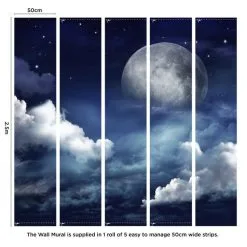 Dunelm Cloud Gazing Mural -kids bedding Shop 1000185481 alt02