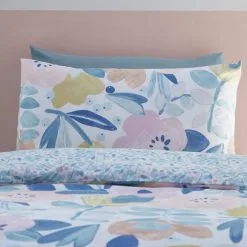 Dunelm Naive Floral Blue 100% Cotton Reversible Duvet Cover And Pillowcase Set 10 Dunelm Naive Floral Blue 100% Cotton Reversible Duvet Cover And Pillowcase Set -kids bedding Shop 1000186786 alt02