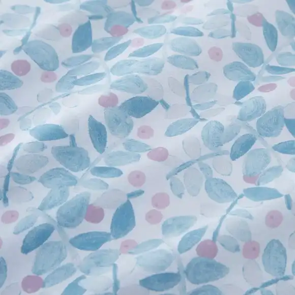 Dunelm Naive Floral Blue 100% Cotton Reversible Duvet Cover And Pillowcase Set 8 Dunelm Naive Floral Blue 100% Cotton Reversible Duvet Cover And Pillowcase Set - Image 6