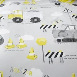 Dunelm Construction Grey 100% Cotton Reversible Duvet Cover And Pillowcase Set -kids bedding Shop 1000186824 alt04