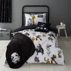 Disney Star Wars Glow In The Dark Duvet Cover And Pillowcase Set