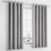 Dunelm Grey Geo Thermal Blackout Eyelet Curtains -kids bedding Shop 30552928