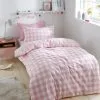 Dunelm Gingham Pink Duvet Cover And Pillowcase Set -kids bedding Shop 30608078
