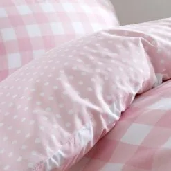 Dunelm Gingham Pink Duvet Cover And Pillowcase Set 12 Dunelm Gingham Pink Duvet Cover And Pillowcase Set -kids bedding Shop 30608078 alt04