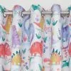 Dunelm Pink Dinosaur Thermal Blackout Eyelet Curtains