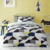 Dunelm Graphic Geo 100% Cotton Duvet Cover And Pillowcase Set -kids bedding Shop 30678696