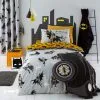 Batman Grey Reversible Glow In The Dark Duvet Cover And Pillowcase Set