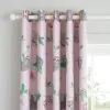 Dunelm Pink Sloth Thermal Blackout Eyelet Curtains