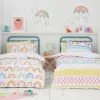 Dunelm Elements Rainbow Geometric 100% Cotton Duvet Cover And Pillowcase Twin Pack Set -kids bedding Shop 30691887