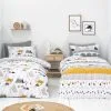 Dunelm Elements Geosaurus 100% Cotton Duvet Cover And Pillowcase Twin Pack Set -kids bedding Shop 30691893