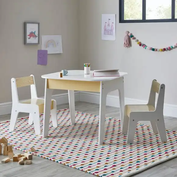 Dunelm Kid's White Table And Chair Set 3 Dunelm Kid's White Table And Chair Set