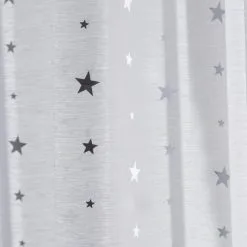Dunelm Metallic Silver Stars Voile Panel -kids bedding Shop 30713968 alt02
