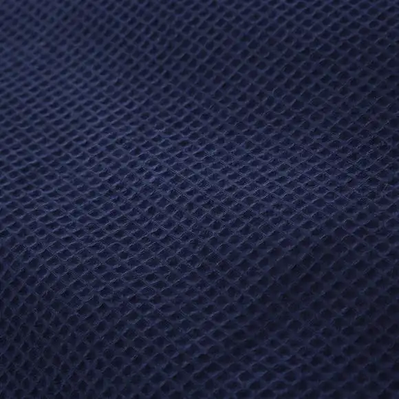 Dunelm Navy Mini Waffle Thermal Blackout Eyelet Curtains 5 Dunelm Navy Mini Waffle Thermal Blackout Eyelet Curtains - Image 3