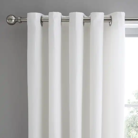 Dunelm White Mini Waffle Thermal Blackout Eyelet Curtains 3 Dunelm White Mini Waffle Thermal Blackout Eyelet Curtains