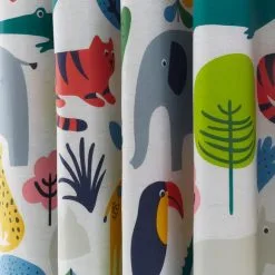 Elements Jungle White Thermal Blackout Eyelet Curtains -kids bedding Shop 30715323 alt02