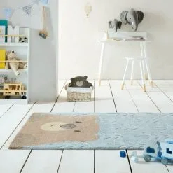 Dunelm Exclusive Cute Bear 100cm X 150cm Rug