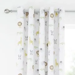 Catherine Lansfield Roarsome Animals Blackout Eyelet Curtains
