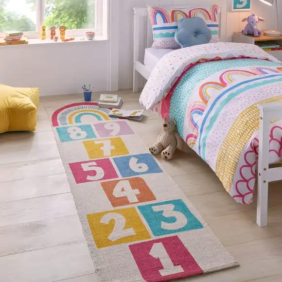 Dunelm Rainbow Hopscotch Runner 2 Dunelm Rainbow Hopscotch Runner