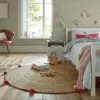 Dunelm Jute Pom Pom Circle Rug