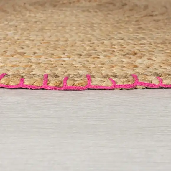 Dunelm Jute Pom Pom Circle Rug 6 Dunelm Jute Pom Pom Circle Rug - Image 4