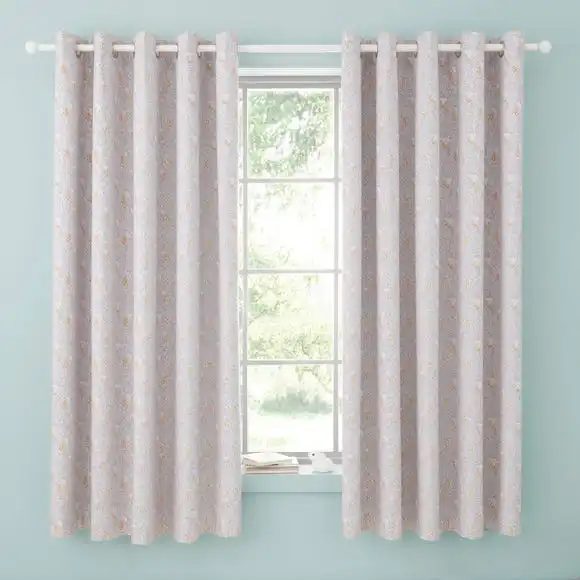 Dunelm Pink Ditsy Bunny Thermal Blackout Eyelet Curtains 4 Dunelm Pink Ditsy Bunny Thermal Blackout Eyelet Curtains - Image 2