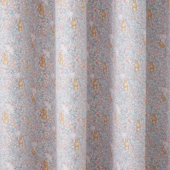 Dunelm Pink Ditsy Bunny Thermal Blackout Eyelet Curtains 5 Dunelm Pink Ditsy Bunny Thermal Blackout Eyelet Curtains - Image 3