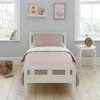 Dunelm Pink Spotted 100% Jersey Cotton Reversible Cot Bed / Toddler Duvet Cover And Pillowcase Set