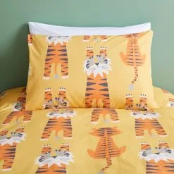 Dunelm Rainforest Friends 100% Cotton Duvet Cover And Pillowcase Twin Pack Set -kids bedding Shop 30747306 alt05