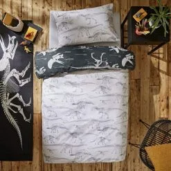 Natural History Museum Fossil Forager 100% Cotton Duvet Cover And Pillowcase Set