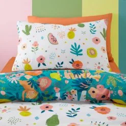 Dunelm Jungle Carnival 100% Cotton Duvet Cover And Pillowcase Set -kids bedding Shop 30747612 alt03