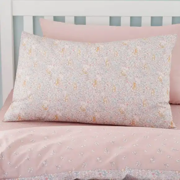 Dunelm Ditsy Bunny Pink 100% Cotton Duvet Cover And Pillowcase Set 5 Dunelm Ditsy Bunny Pink 100% Cotton Duvet Cover And Pillowcase Set - Image 3