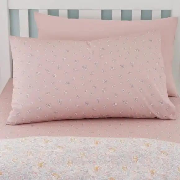 Dunelm Ditsy Bunny Pink 100% Cotton Duvet Cover And Pillowcase Set 6 Dunelm Ditsy Bunny Pink 100% Cotton Duvet Cover And Pillowcase Set - Image 4