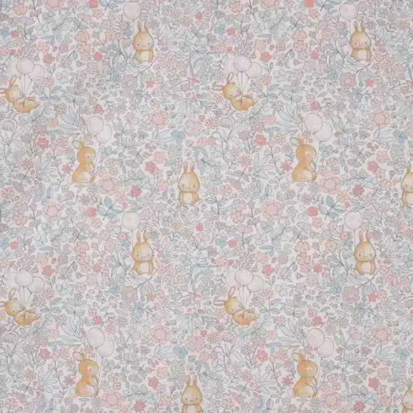 Dunelm Ditsy Bunny Pink 100% Cotton Duvet Cover And Pillowcase Set 7 Dunelm Ditsy Bunny Pink 100% Cotton Duvet Cover And Pillowcase Set - Image 5