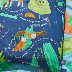 Natural History Museum Nocturnal Animals 100% Cotton Duvet Cover And Pillowcase Set -kids bedding Shop 30768170 alt04