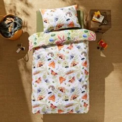 Natural History Museum Mini Beasts 100% Cotton Duvet Cover And Pillowcase Set