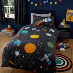 Dunelm Outer Space Duvet Cover And Pillowcase Set