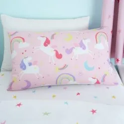 Dunelm Unicorn Stars Duvet Cover And Pillowcase Twin Pack Set -kids bedding Shop 30768193 alt02