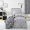 Dunelm Football Grey And White Reversible Duvet Cover And Pillowcase Set -kids bedding Shop 30768209